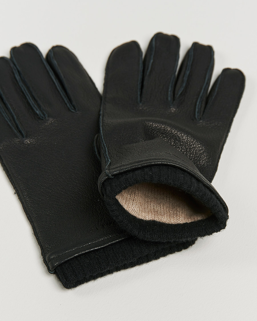 Herren | GANT Leather Gloves Black | GANT | Leather Gloves Black