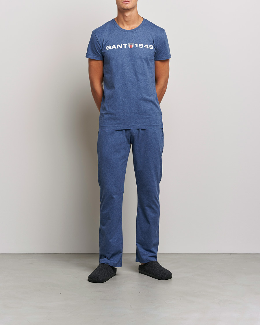 Herren | Schlafanzüge & Bademäntel | GANT | Retro Shield Pyjama Pants Marine Melange