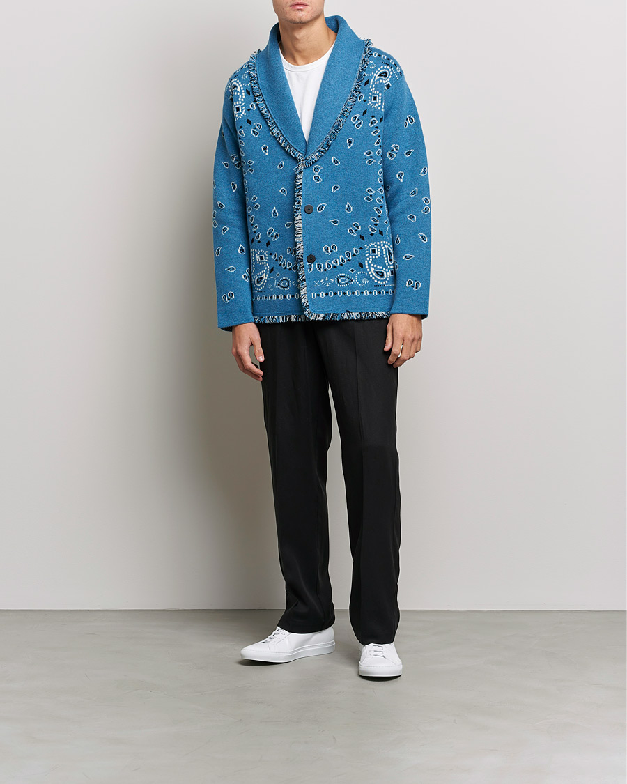 Herren | Pullover | Alanui | Icon Cashmere Jacquard Cardigan Cobalt Blue