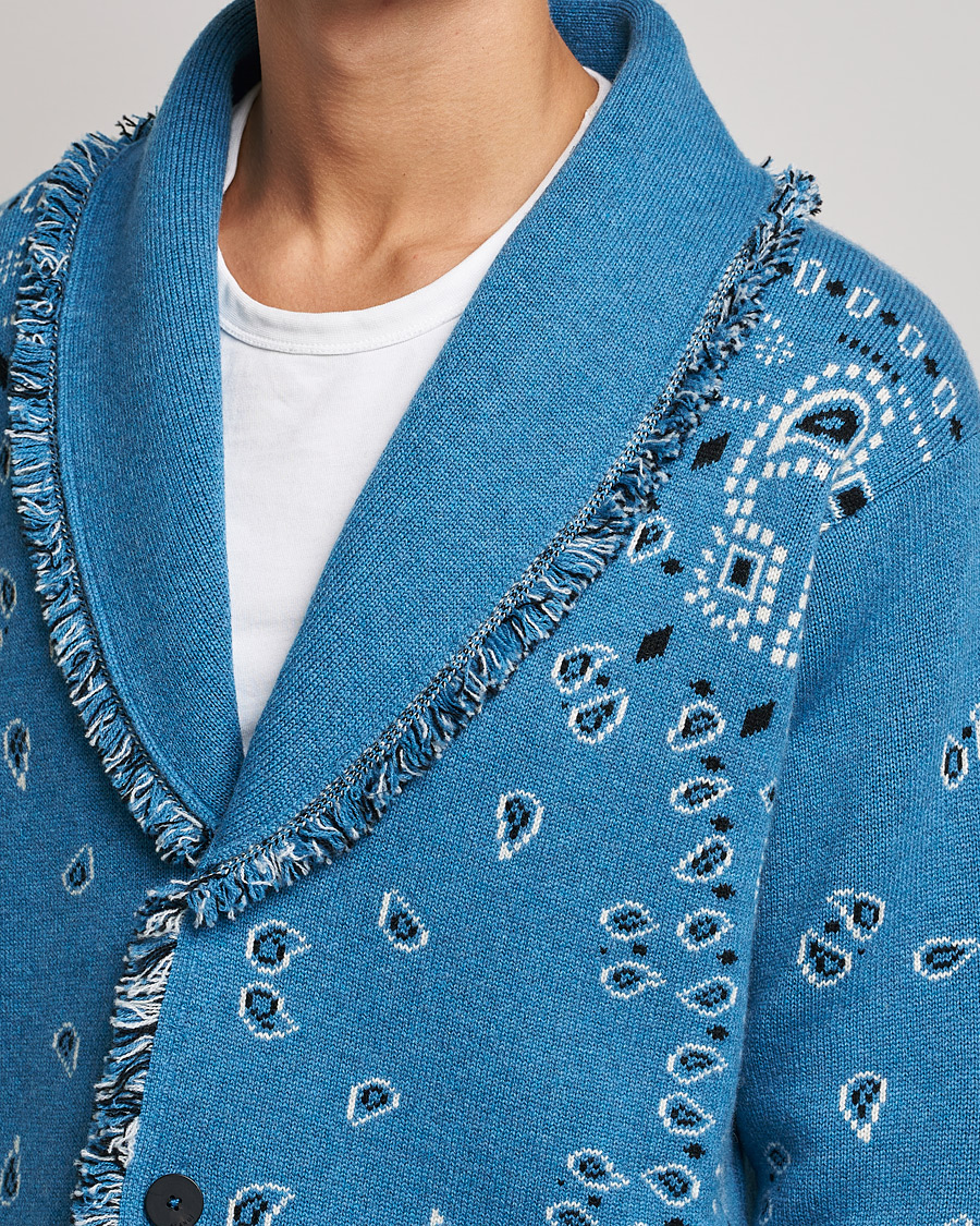 Herren | Pullover | Alanui | Icon Cashmere Jacquard Cardigan Cobalt Blue