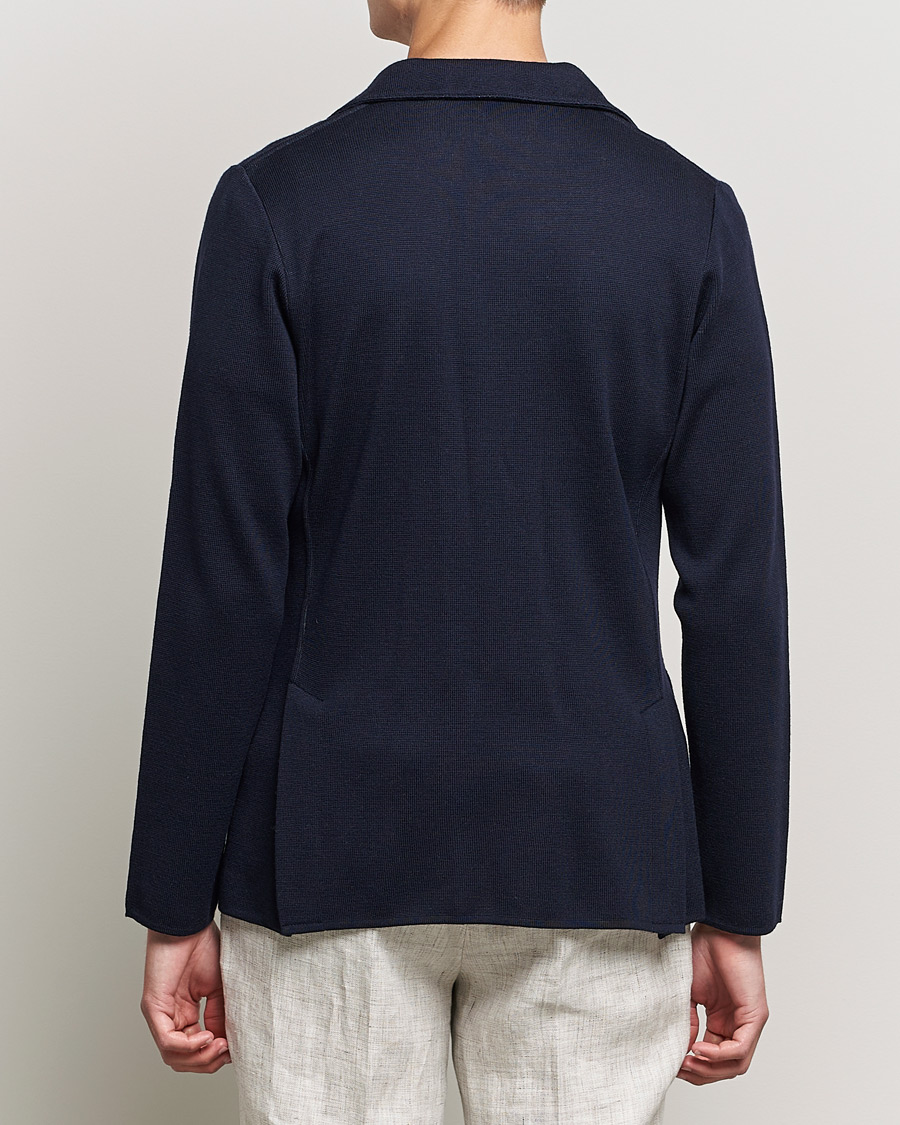 Herren | Sakkos | Lardini | Knitted Wool Blazer Navy