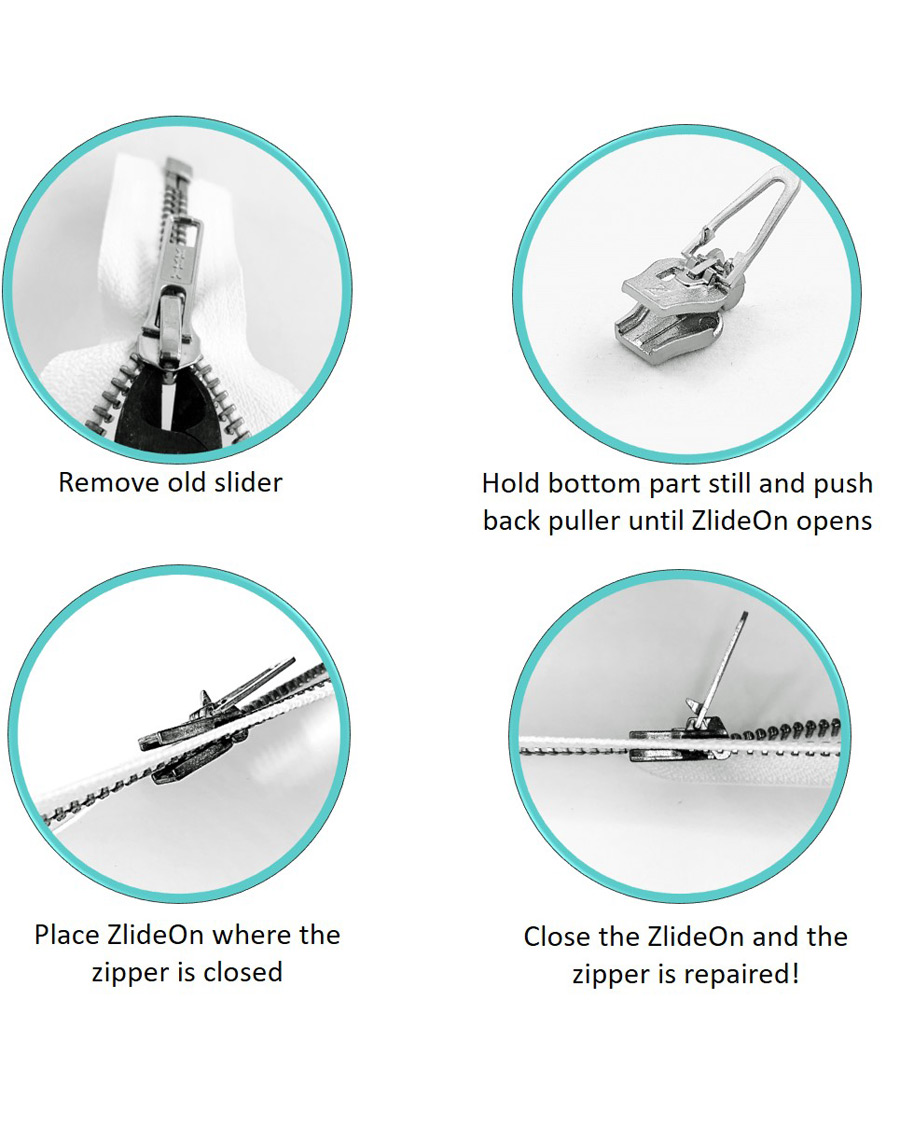 Herren | Kleidung | ZlideOn | Normal  Plastic & Metal Zipper Silver XXS 