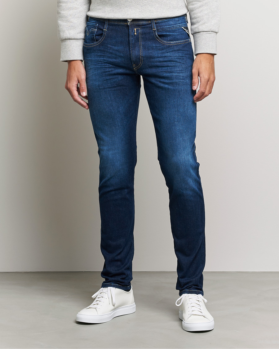 Herren | Slim fit | Replay | Anbass Hyperflex Recyceled 360 Jeans Dark Blue