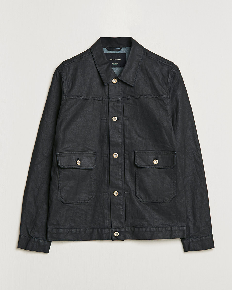Herren | Jacken | Replay | Sartoriale Coated Denim Jacket Black