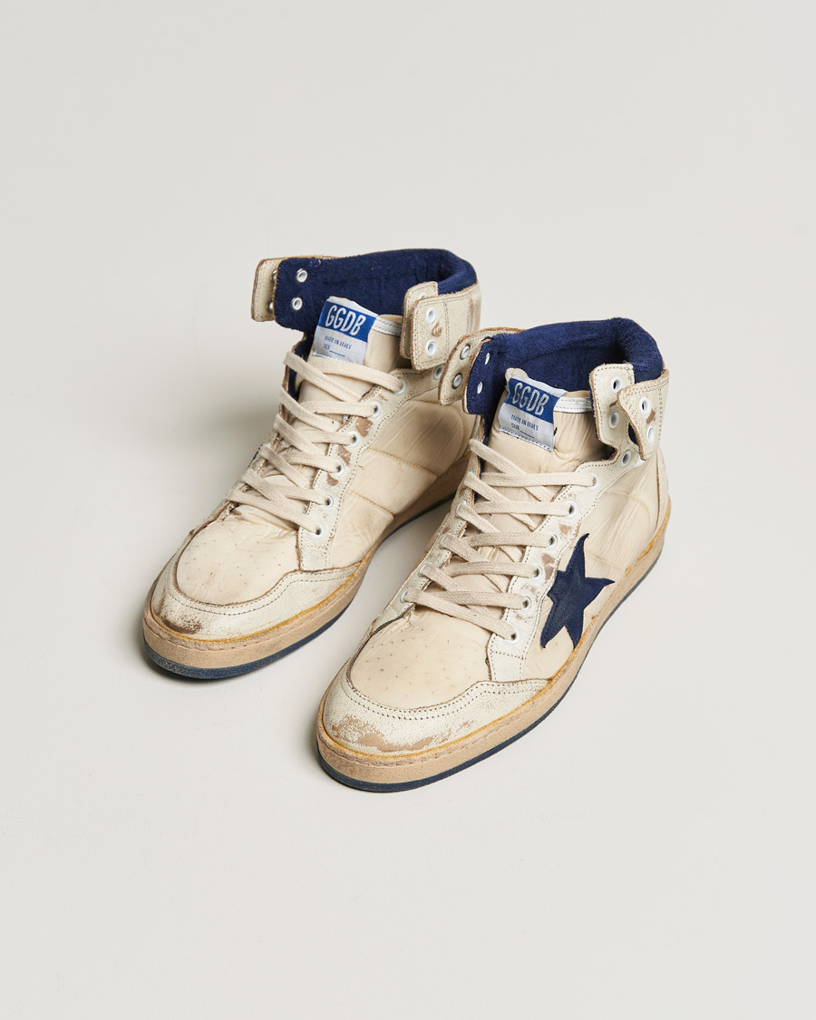 Herren | Golden Goose Deluxe Brand Sky Star Vintage Basket Sneaker White/Dark Blue | Golden Goose | Deluxe Brand Sky Star Vintage Basket Sneaker White/Dark Blue