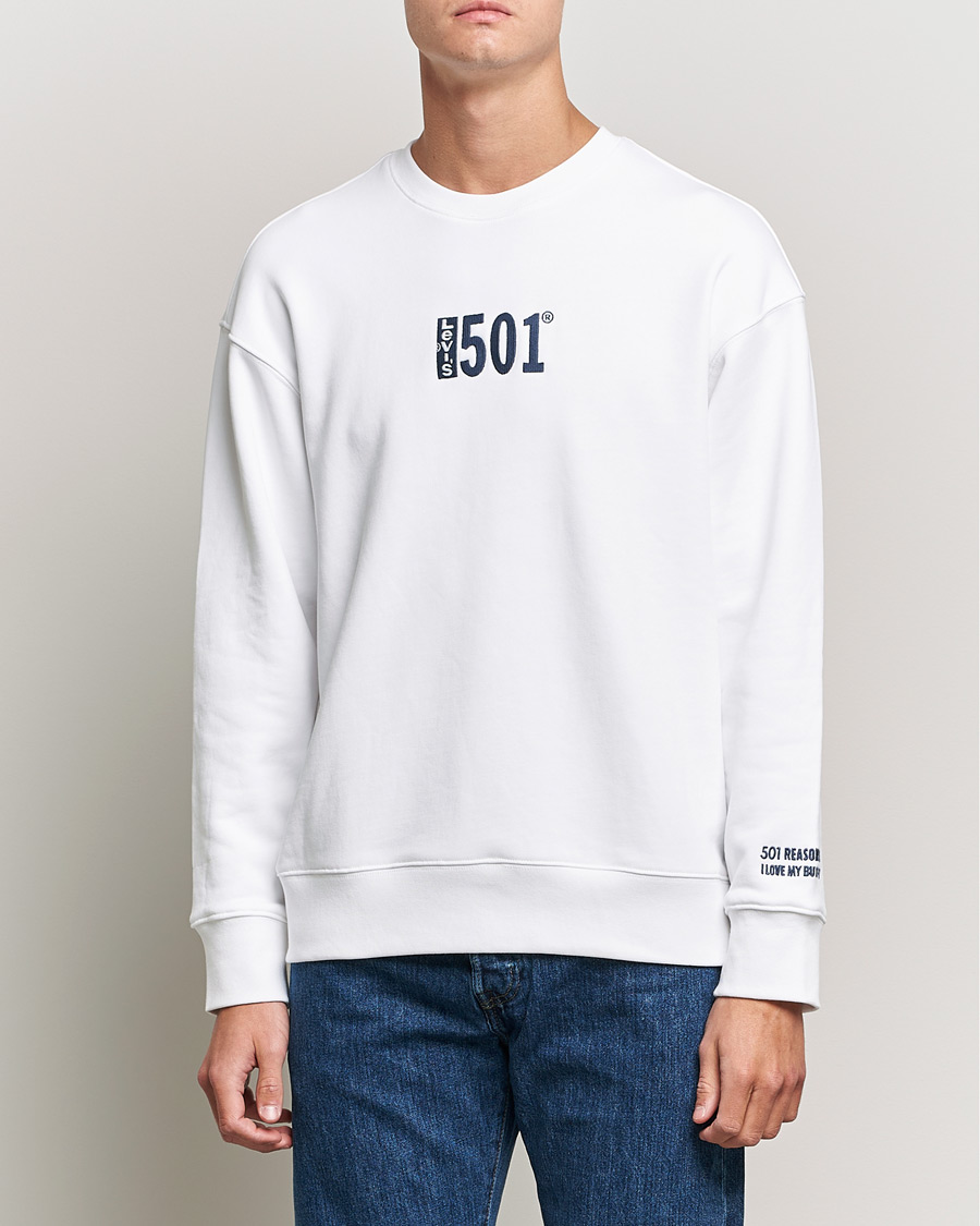 Herren | Pullover | Levi's | Relaxed Graphic 501 Crew Neck Crew White