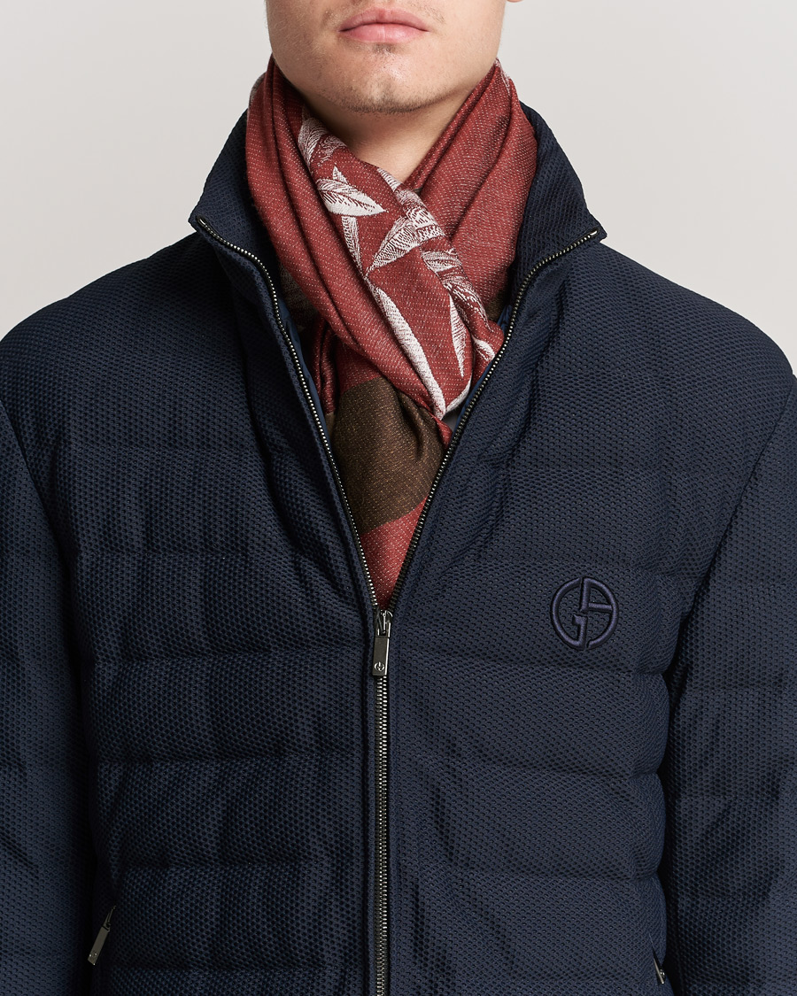 Herren | Etro Houndstooth Jacquard Scarf Burgundy/Brown | Etro | Houndstooth Jacquard Scarf Burgundy/Brown