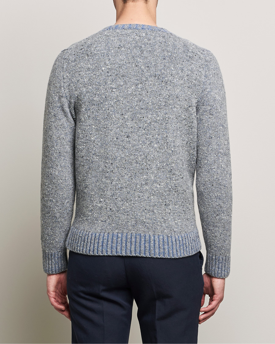 Herren | Pullover | Inis Meáin | Wool/Cashmere Crew Neck Grey/Blue