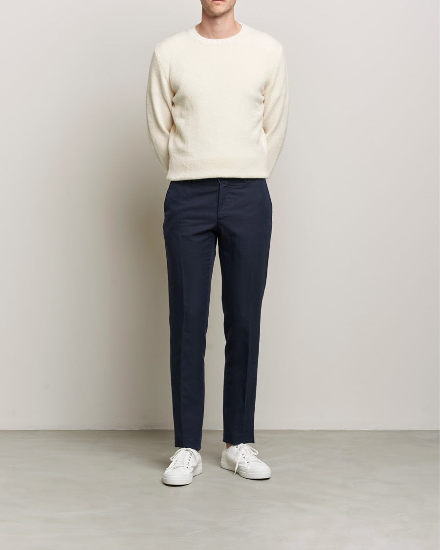 Herren | Pullover | Inis Meáin | Wool/Cashmere Crew Neck White