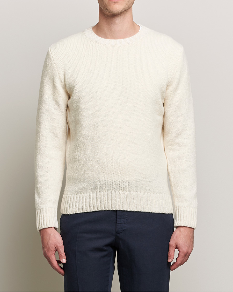 Herren | Pullover | Inis Meáin | Wool/Cashmere Crew Neck White