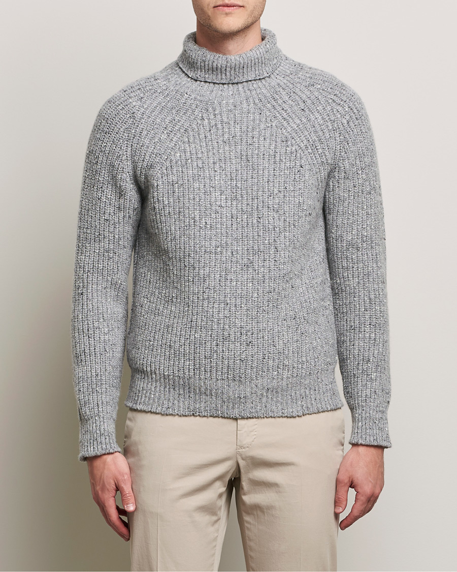 Herren | Pullover | Inis Meáin | Wool/Cashmere Boatbuilder Turtleneck Grey