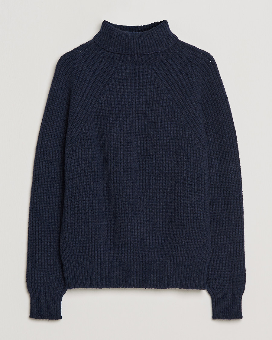 Herren | Pullover | Inis Meáin | Wool/Cashmere Boatbuilder Turtleneck Navy
