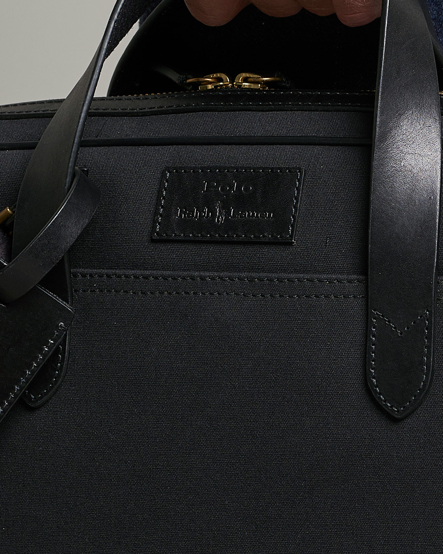 Herren | Polo Ralph Lauren Canvas Briefcase Black | Polo Ralph Lauren | Canvas Briefcase Black