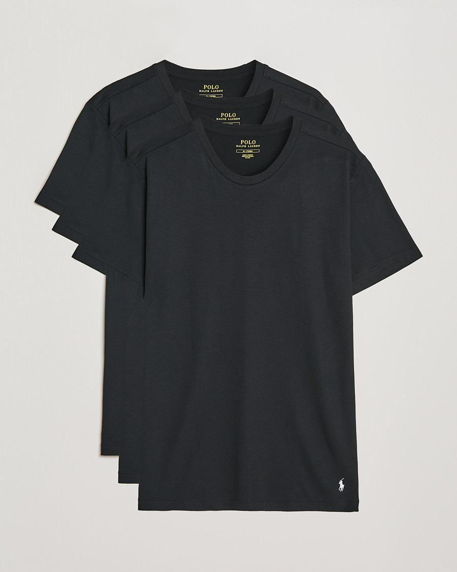 Herren | T-Shirts | Polo Ralph Lauren | 3-Pack Crew Neck T-Shirt Black