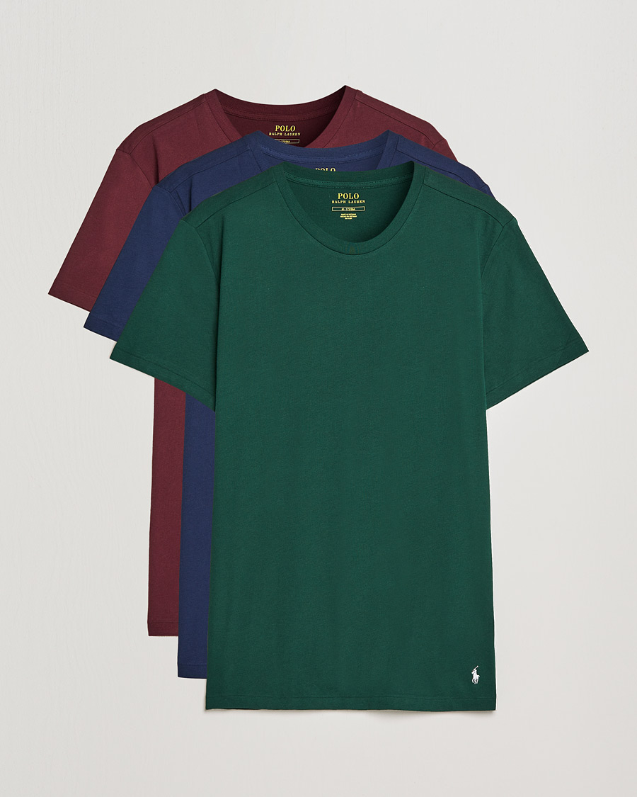 Herren | T-Shirts | Polo Ralph Lauren | 3-Pack Crew Neck Tee Navy/College Green/Red