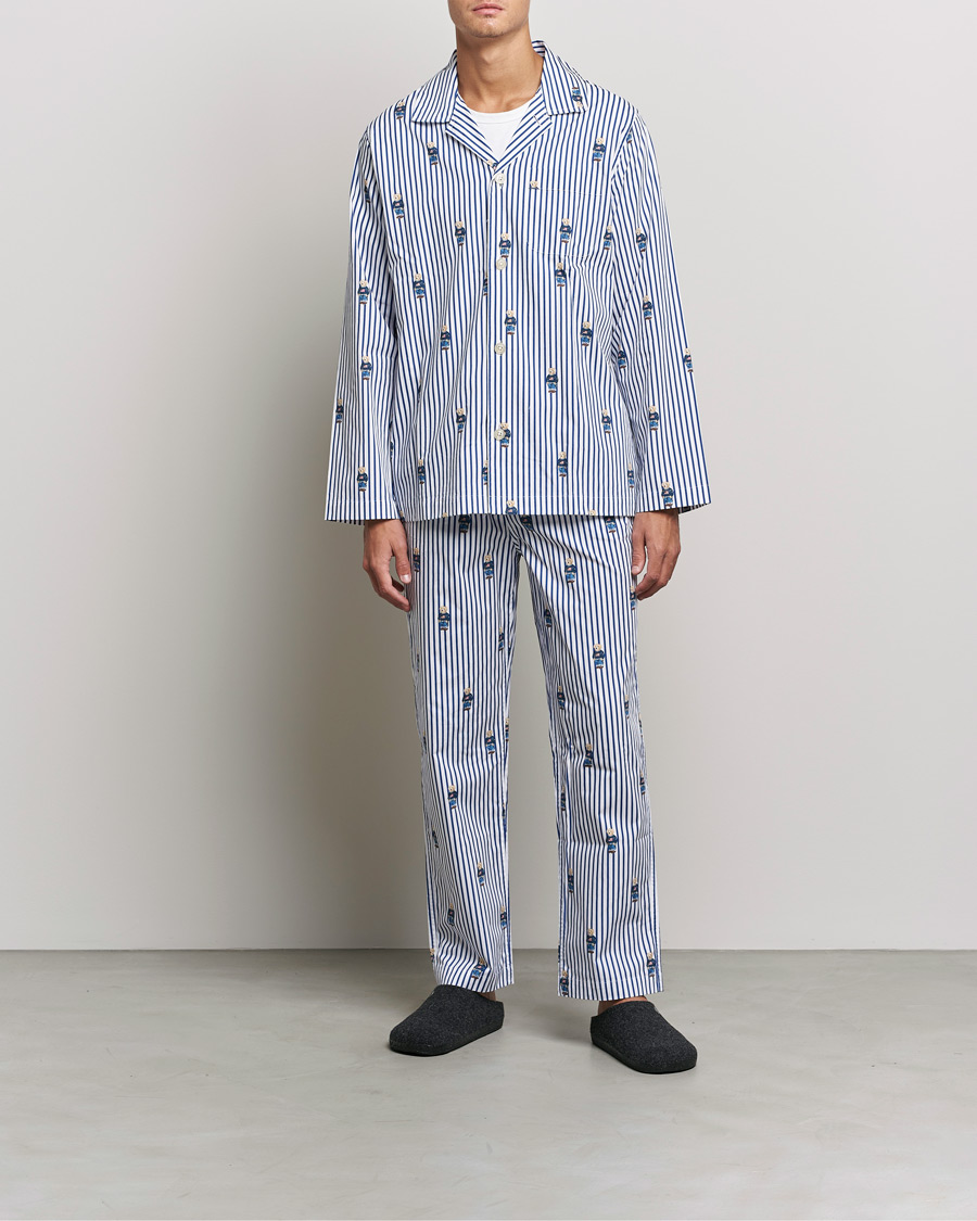 Herren | Schlafanzüge & Bademäntel | Polo Ralph Lauren | Bear Striped Pyjama Set Blue/White