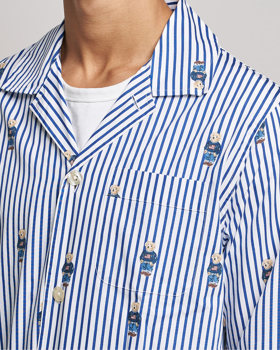 Herren | Schlafanzüge & Bademäntel | Polo Ralph Lauren | Bear Striped Pyjama Set Blue/White