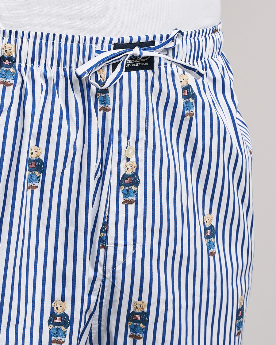 Herren | Schlafanzüge & Bademäntel | Polo Ralph Lauren | Bear Striped Pyjama Set Blue/White