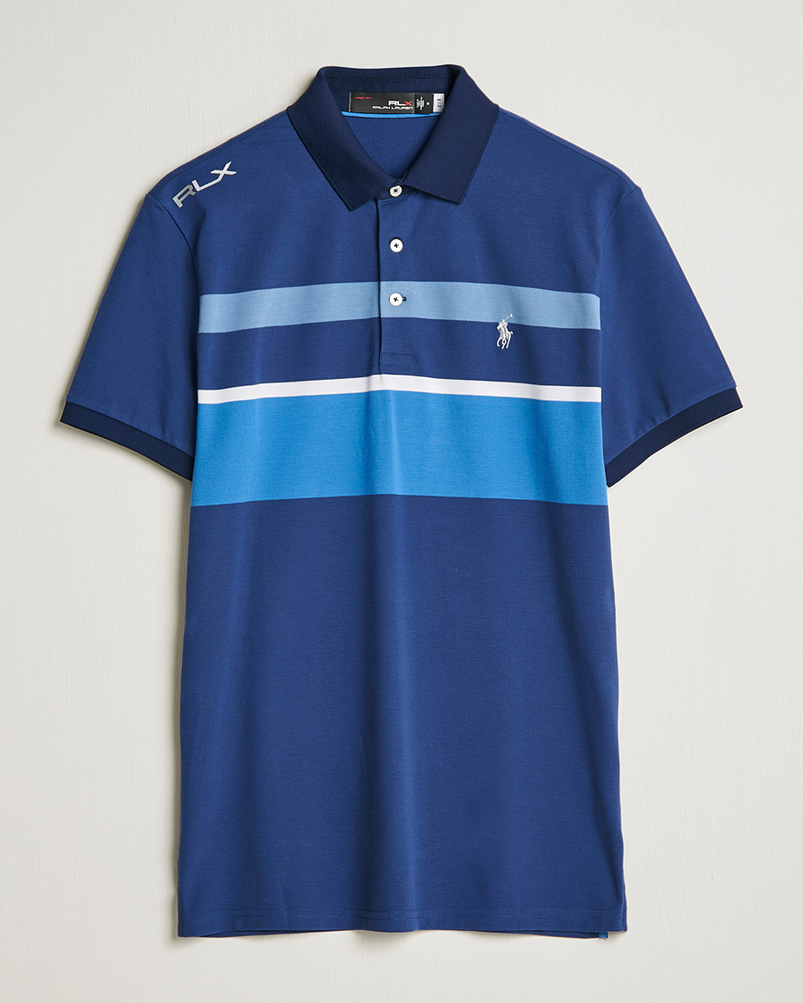 Herren | Poloshirts | RLX Ralph Lauren | Performance Striped Polo Navy Multi
