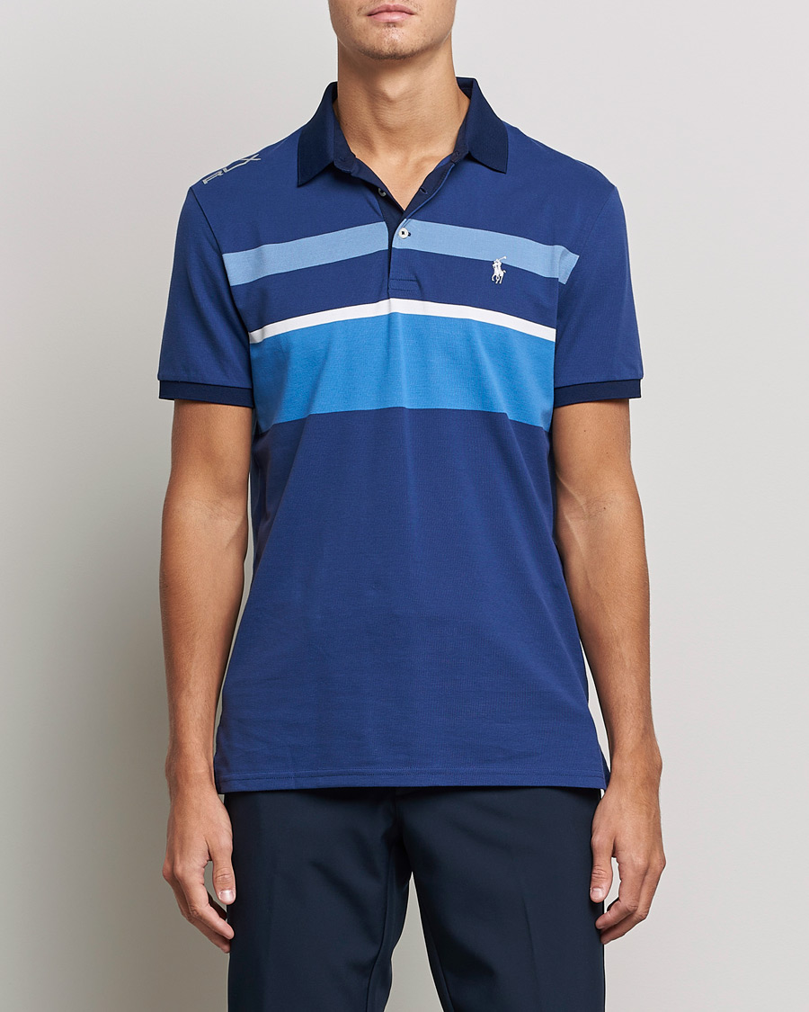 Herren | Poloshirts | RLX Ralph Lauren | Performance Striped Polo Navy Multi