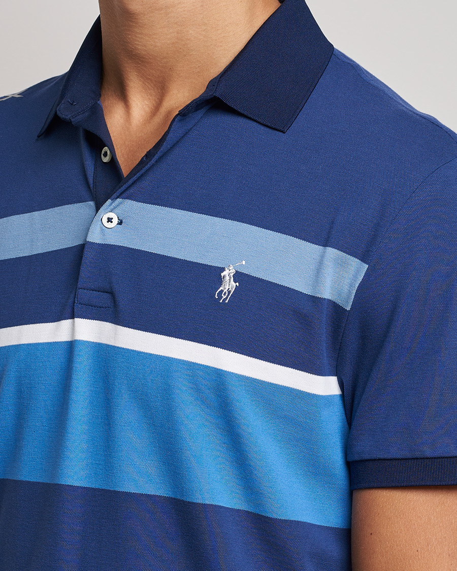 Herren | Poloshirts | RLX Ralph Lauren | Performance Striped Polo Navy Multi