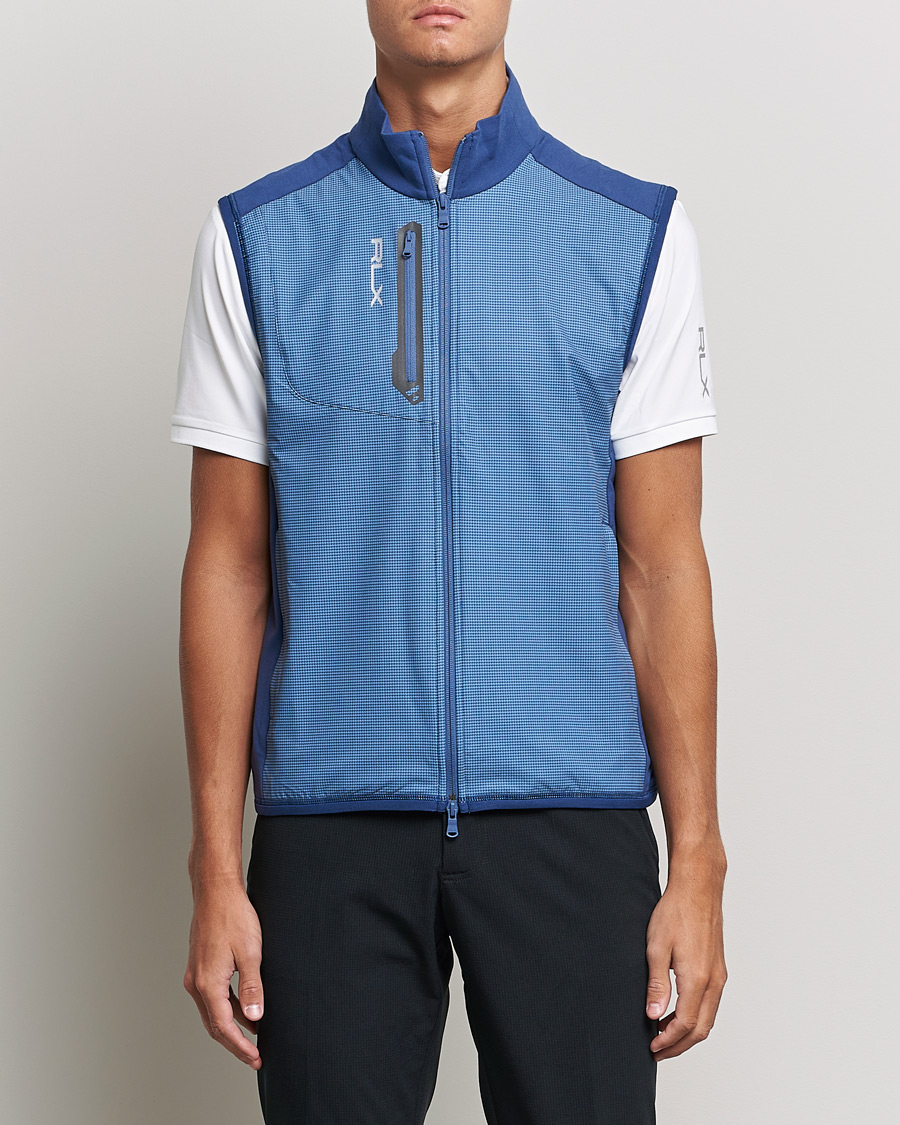 Herren | Jacken | RLX Ralph Lauren | Techy Terry Vest Light Navy Houndstooth