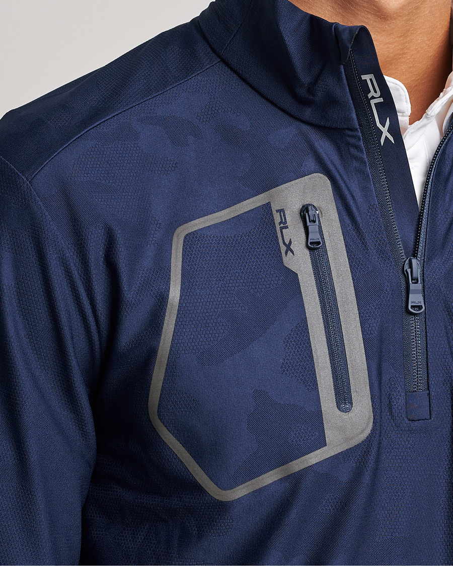 Herren | Pullover | RLX Ralph Lauren | Luxury Performance Jersey Half-Zip French Navy Camo