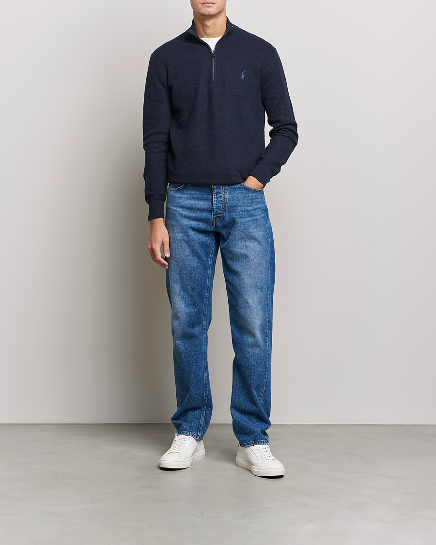 Herren | Pullover | Polo Ralph Lauren | Textured Half-Zip Navy Heather