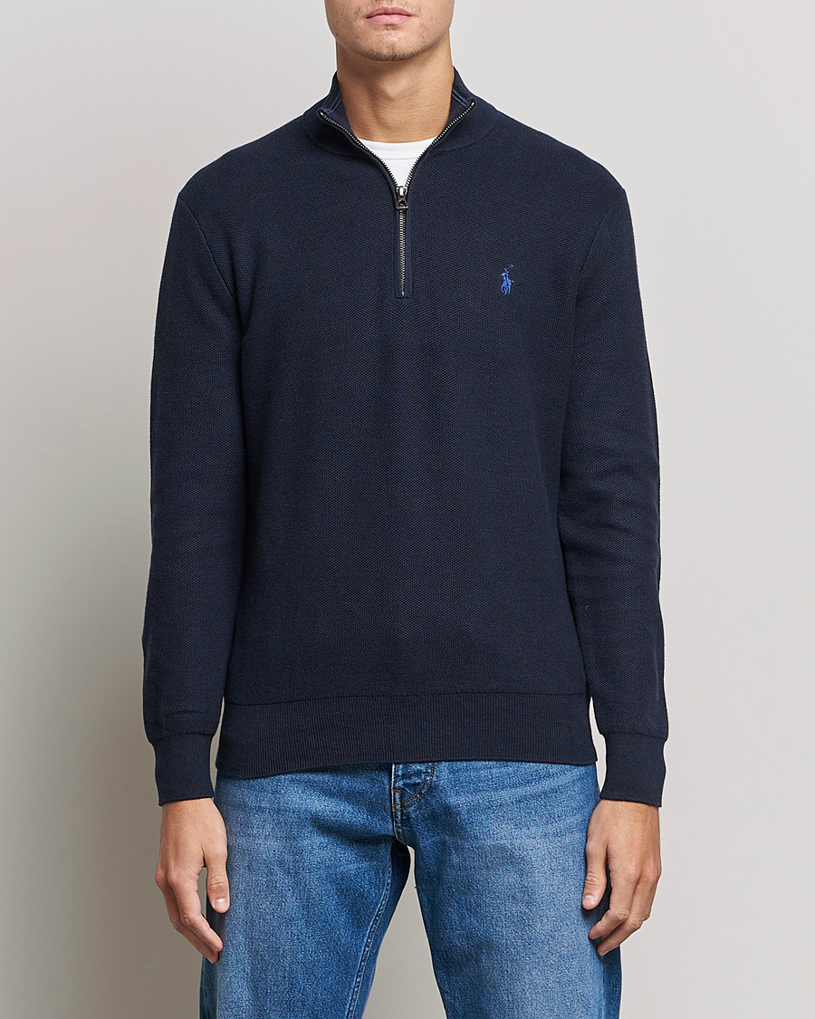 Herren | Pullover | Polo Ralph Lauren | Textured Half-Zip Navy Heather