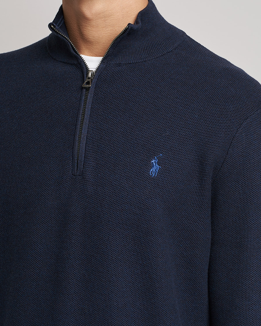 Herren | Pullover | Polo Ralph Lauren | Textured Half-Zip Navy Heather