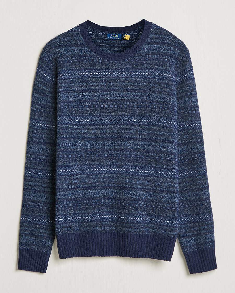 Herren | Pullover | Polo Ralph Lauren | Wool/Cashmere Fairisle Knitted Sweater Navy