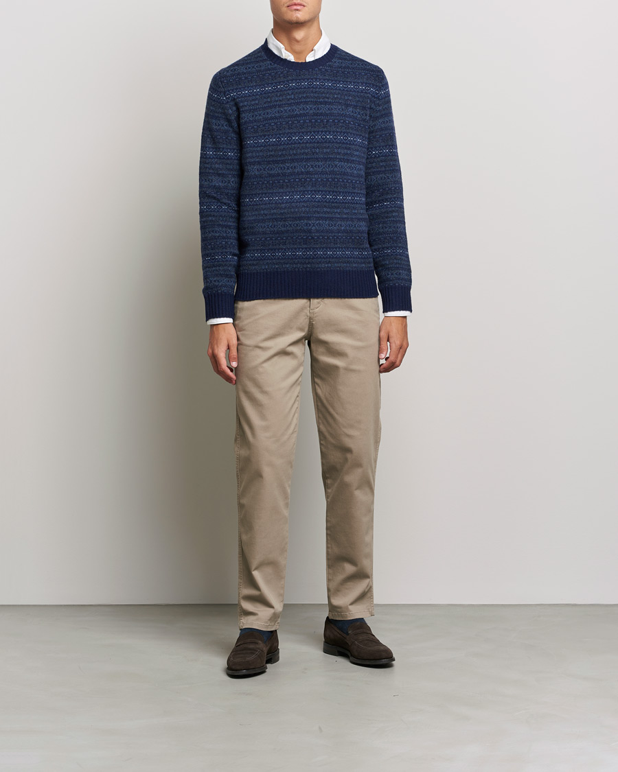 Herren | Pullover | Polo Ralph Lauren | Wool/Cashmere Fairisle Knitted Sweater Navy