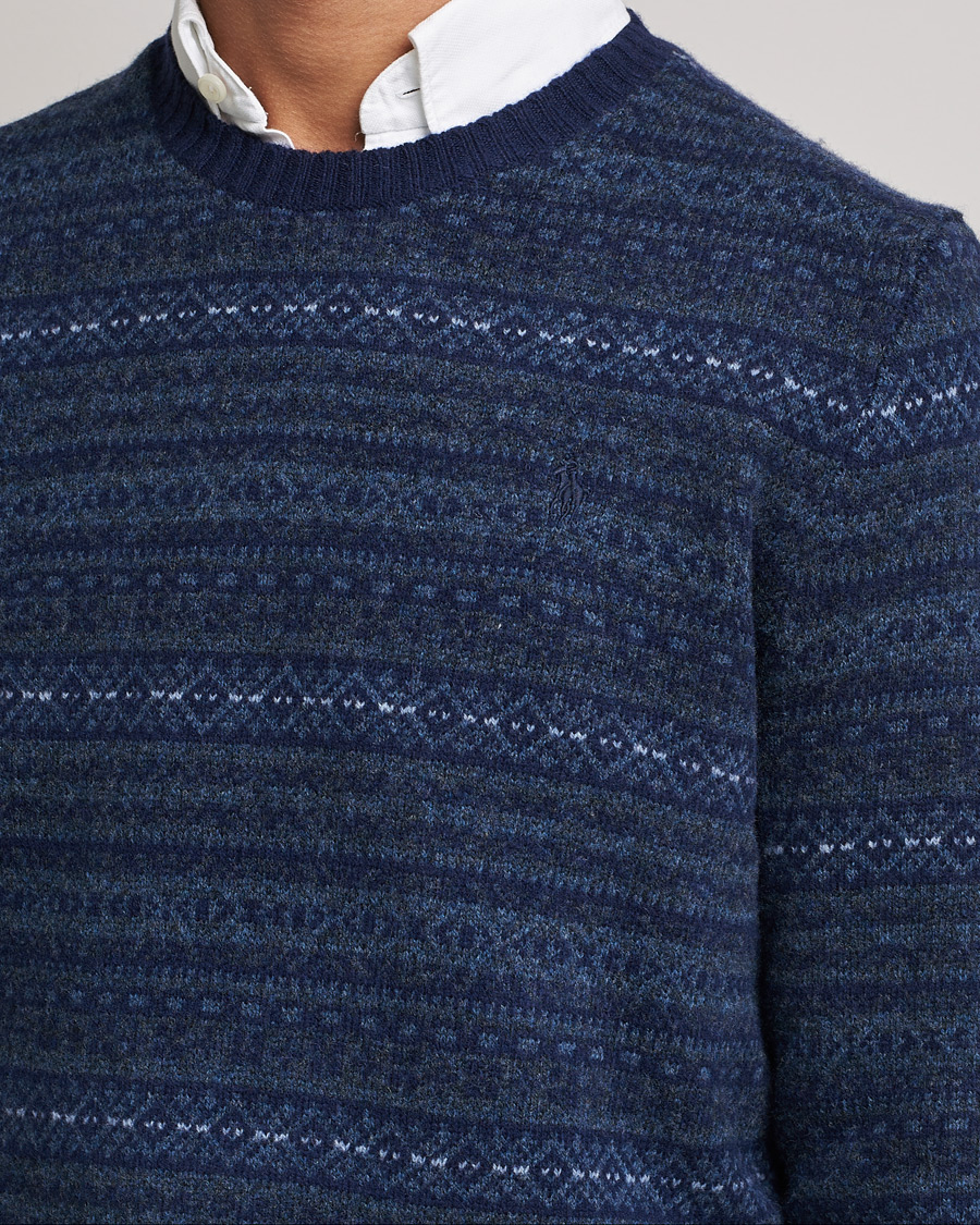 Herren | Pullover | Polo Ralph Lauren | Wool/Cashmere Fairisle Knitted Sweater Navy
