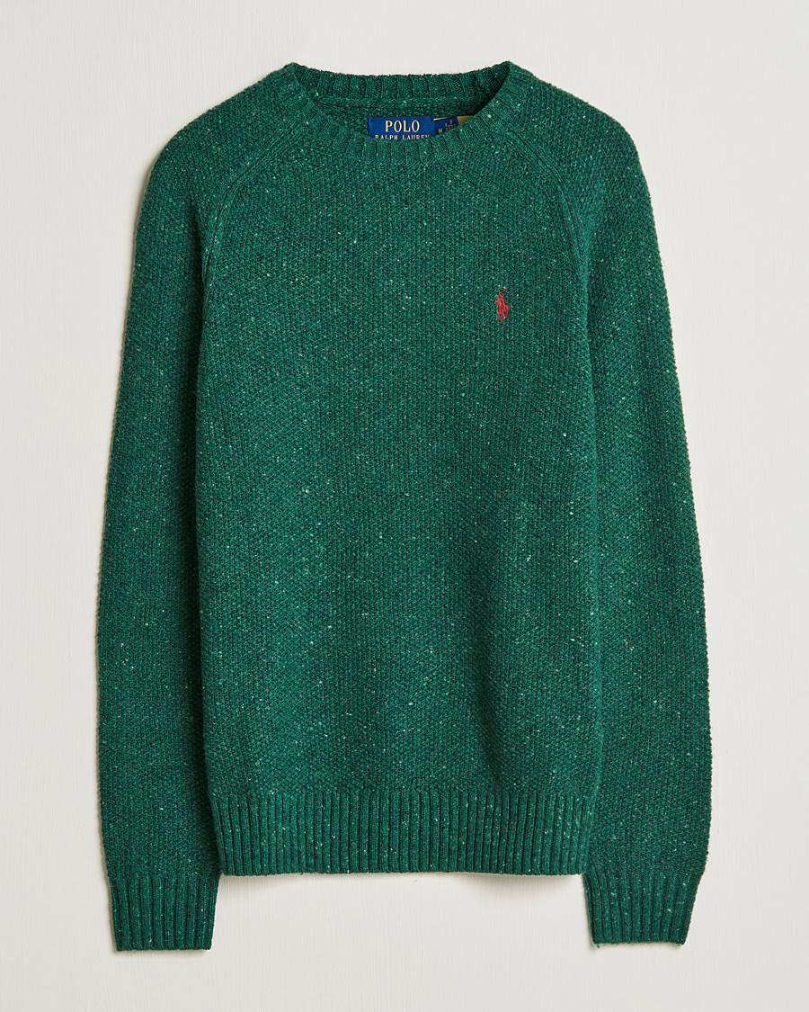 Herren | Pullover | Polo Ralph Lauren | Wool Donegal Knitted Sweater Forest Green