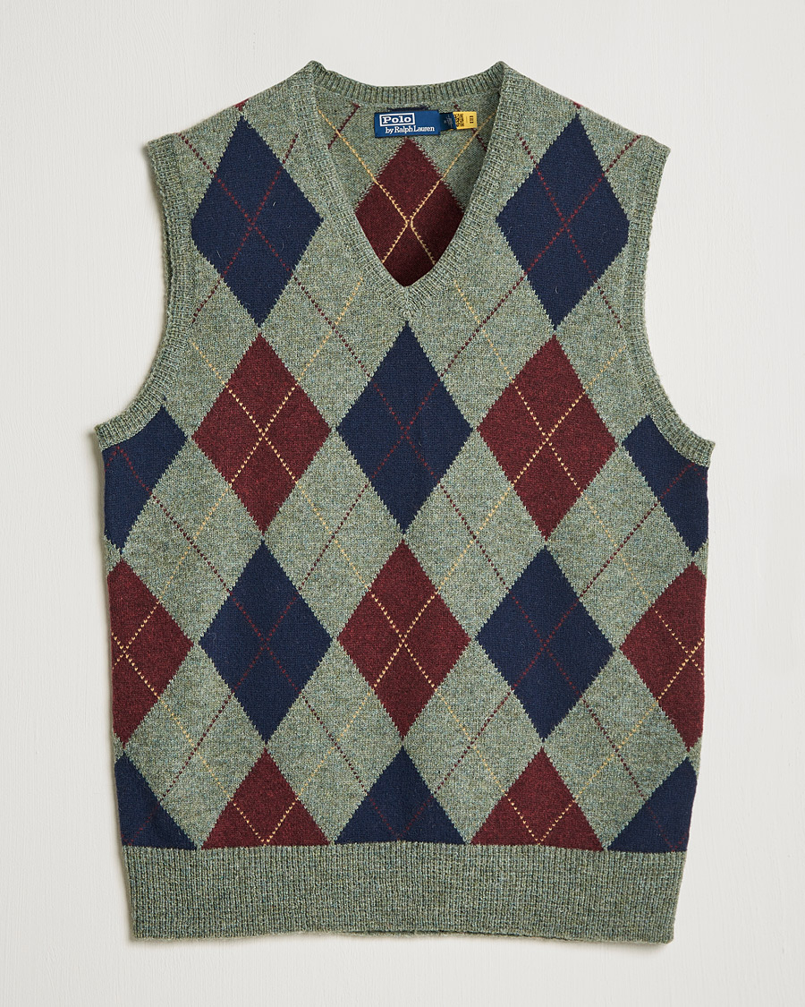 Herren | Pullover | Polo Ralph Lauren | Wool Argyle Vest Green Multi