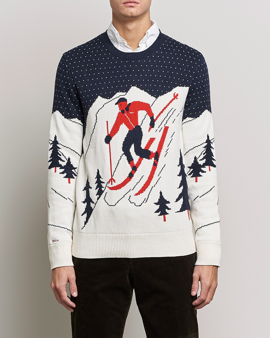 Herren | Pullover | Polo Ralph Lauren | Cotton Ski Knitted Sweater Navy Multi