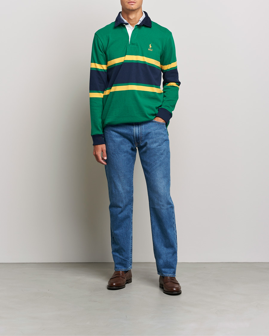 Herren | Pullover | Polo Ralph Lauren | Jersey Striped Rugger Athletic Green