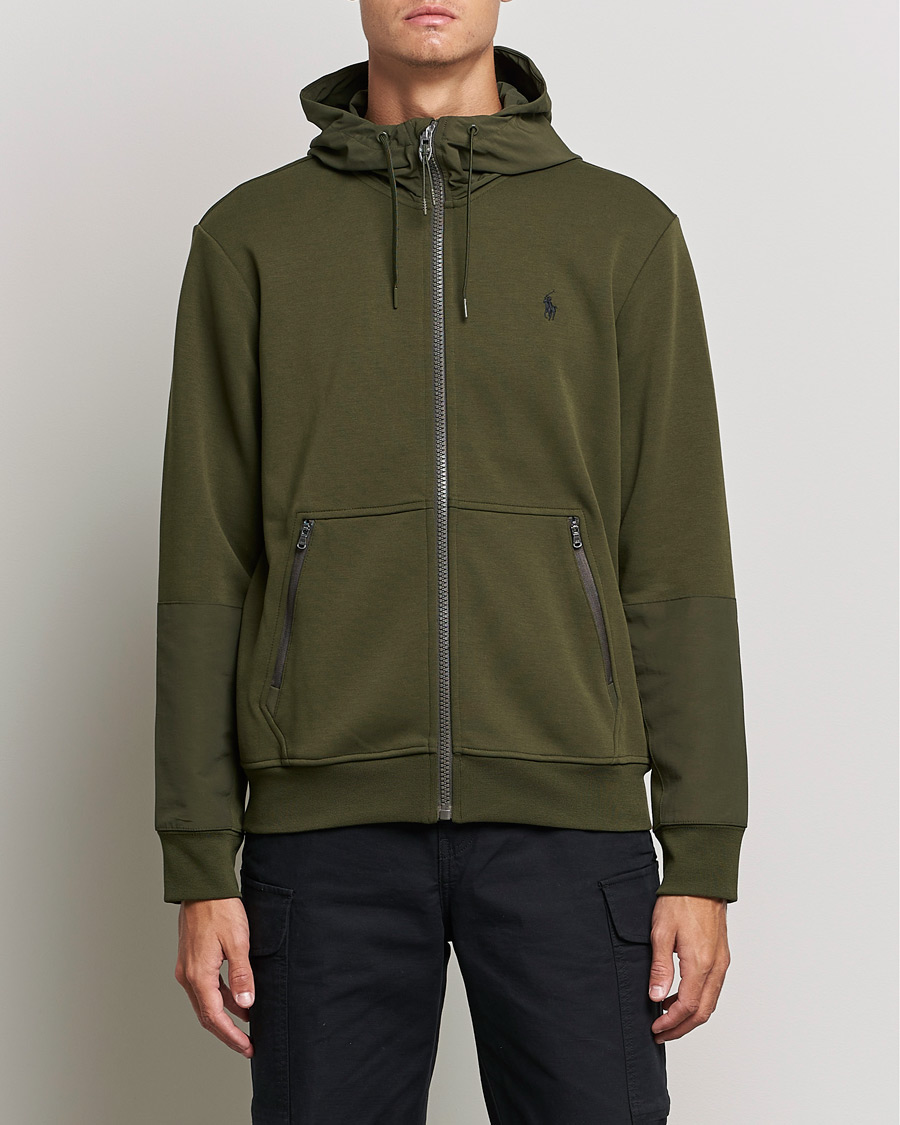 Herren | Pullover | Polo Ralph Lauren | Double Knit Full Zip Hoodie Army Olive