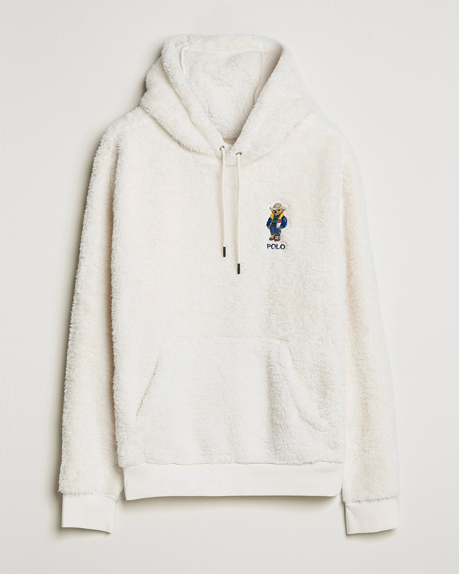 Herren | Pullover | Polo Ralph Lauren | Curly Sherpa Bear Hoodie Antique Cream