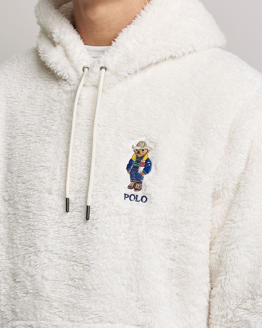 Herren | Pullover | Polo Ralph Lauren | Curly Sherpa Bear Hoodie Antique Cream