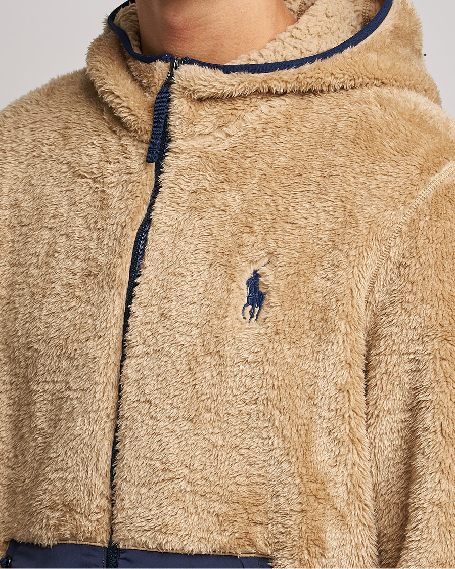 Herren | Pullover | Polo Ralph Lauren | Curly Sherpa Full Zip Hoodie Vintage Khaki