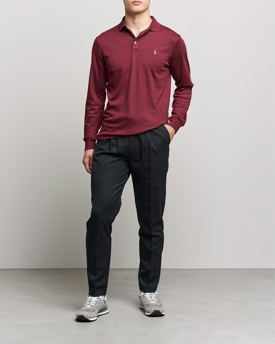 Herren | Pullover | Polo Ralph Lauren | Luxury Pima Cotton Long Sleeve Polo Classic Wine