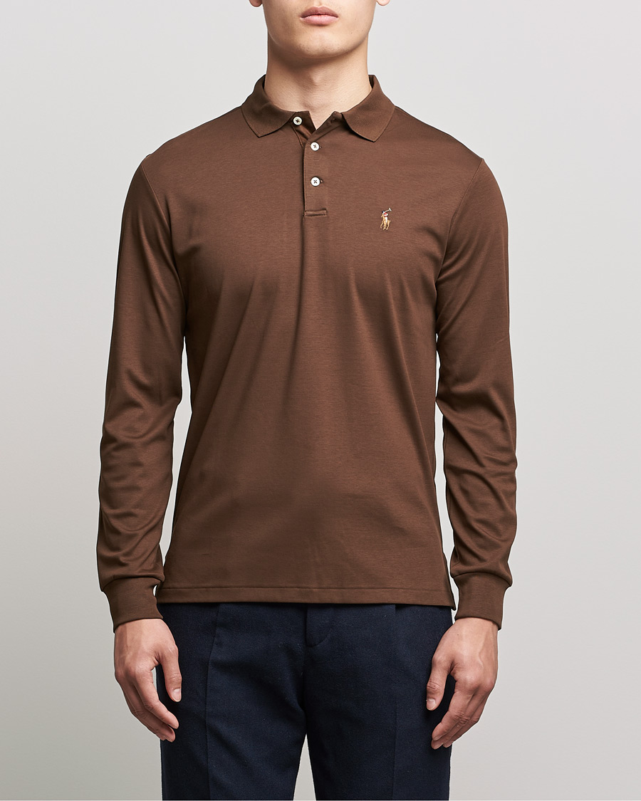 Herren | Pullover | Polo Ralph Lauren | Luxury Pima Cotton Long Sleeve Polo American Brown