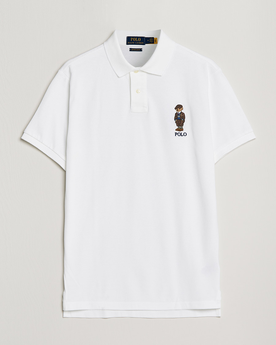 Herren | Poloshirts | Polo Ralph Lauren | Custom Slim Fit Denim Bear Polo White