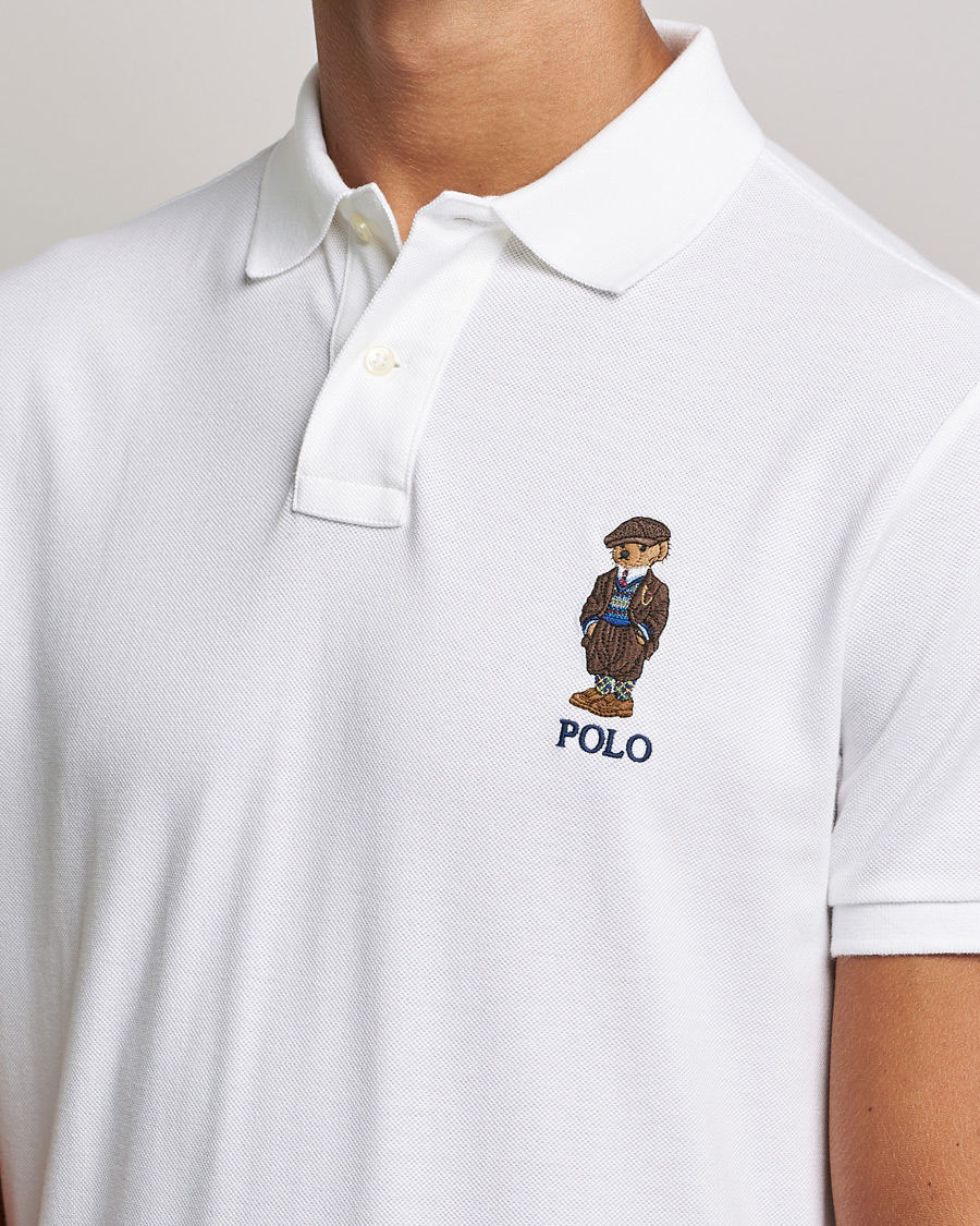 Herren | Poloshirts | Polo Ralph Lauren | Custom Slim Fit Denim Bear Polo White