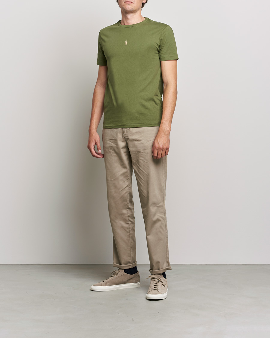 Herren | T-Shirts | Polo Ralph Lauren | Center Logo Crew Neck Tee Army Olive