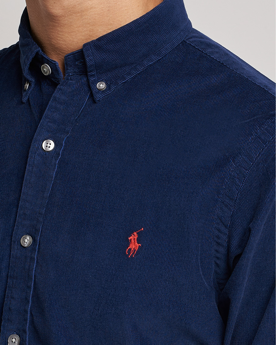 Herren | Hemden | Polo Ralph Lauren | Slim Fit Corduroy Shirt Newport Navy