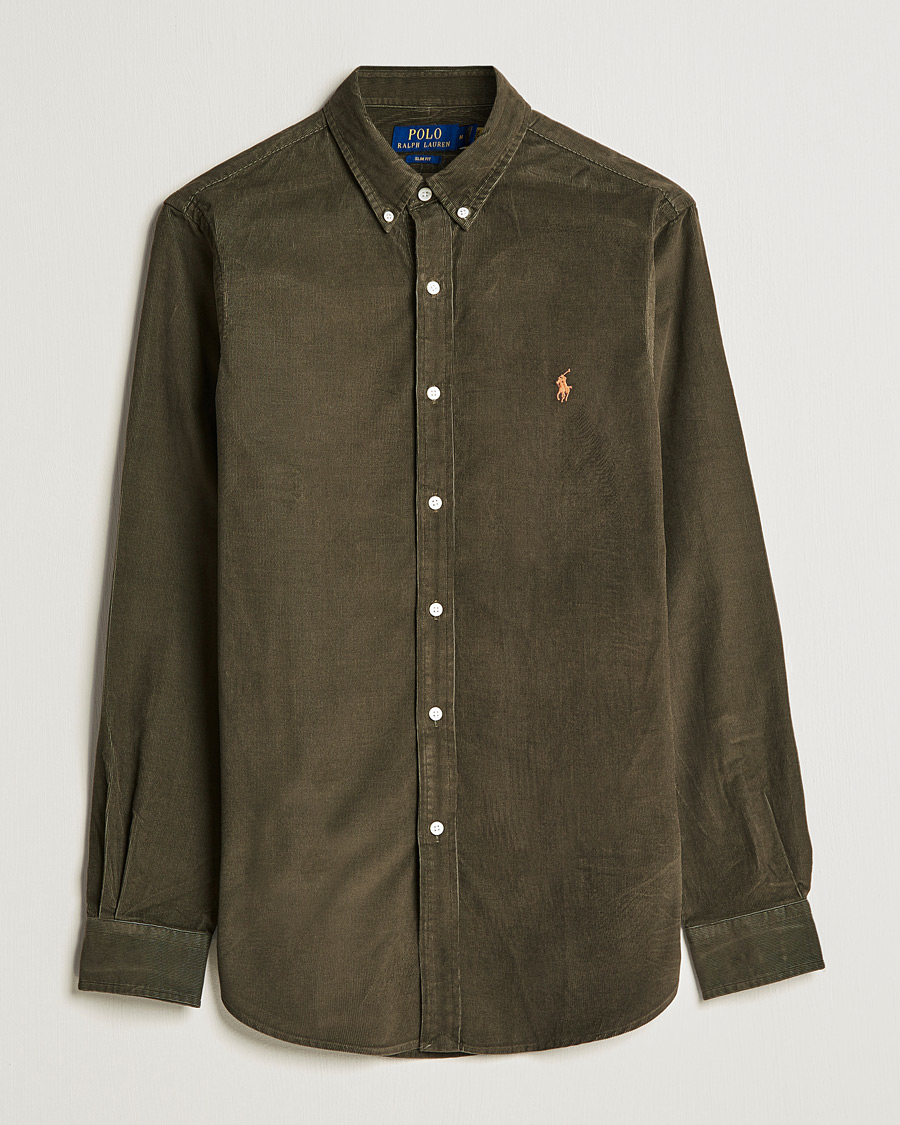 Herren | Hemden | Polo Ralph Lauren | Slim Fit Corduroy Shirt Canopy Olive