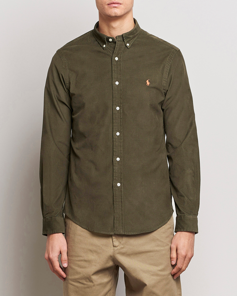 Herren | Hemden | Polo Ralph Lauren | Slim Fit Corduroy Shirt Canopy Olive