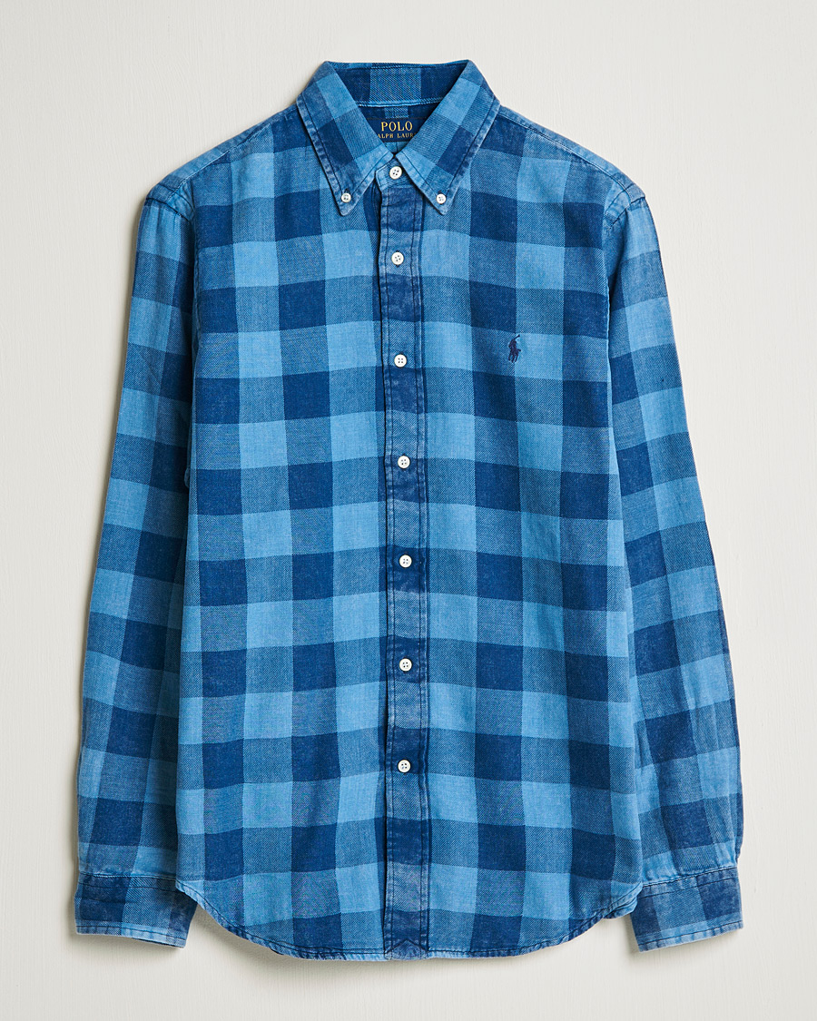 Herren | Hemden | Polo Ralph Lauren | Custom Fit Double Faced Checked Shirt Blue/Black